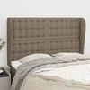Image de vidaXL Hoofdbord met randen 147x23x118/128 cm stof taupe3118392