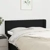 Image de vidaXL Hoofdbord met randen 147x16x78/88 cm stof zwart3118488