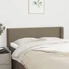 Image de vidaXL Hoofdbord met randen 147x16x78/88 cm stof taupe3118490