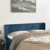 Image de vidaXL Hoofdbord met randen 147x16x78/88 cm fluweel donkerblauw3118540