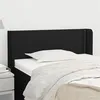 Image de vidaXL Hoofdbord met randen 93x16x78/88 cm stof zwart3118612