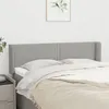 Image de vidaXL Hoofdbord met randen 147x16x78/88 cm stof lichtgrijs3118626