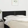 Image de vidaXL Hoofdbord met randen 147x16x78/88 cm stof zwart3118628