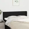 Image de vidaXL Hoofdbord met randen 147x16x78/88 cm stof zwart3118768