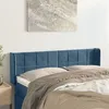 Image de vidaXL Hoofdbord met randen 147x16x78/88 cm fluweel donkerblauw3118820