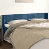 Image de vidaXL Hoofdbord met randen 183x16x78/88 cm fluweel donkerblauw3118972
