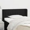 Image de vidaXL Hoofdbord met randen 103x16x78/88 cm stof zwart3118998