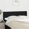 Image de vidaXL Hoofdbord met randen 147x16x78/88 cm stof zwart3119006