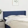 Image de vidaXL Hoofdbord met randen 147x16x78/88 cm stof blauw3119010