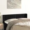 Image de vidaXL Hoofdbord met randen 147x16x78/88 cm fluweel zwart3119056
