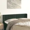 Image de vidaXL Hoofdbord met randen 147x16x78/88 cm fluweel donkergroen3119057
