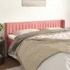 Image de vidaXL Hoofdbord met randen 163x16x78/88 cm fluweel roze3119065