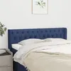 Image de vidaXL Hoofdbord met randen 147x16x78/88 cm stof blauw3119108