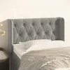 Image de vidaXL Hoofdbord met randen 83x16x78/88 cm fluweel lichtgrijs3119134