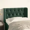 Image de vidaXL Hoofdbord met randen 83x16x78/88 cm fluweel donkergroen3119137