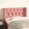 Image de vidaXL Hoofdbord met randen 83x16x78/88 cm fluweel roze3119139