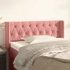 Image de vidaXL Hoofdbord met randen 93x16x78/88 cm fluweel roze3119145