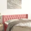 Image de vidaXL Hoofdbord met randen 147x16x78/88 cm fluweel roze3119157