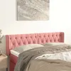 Image de vidaXL Hoofdbord met randen 163x16x78/88 cm fluweel roze3119163