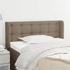 Image de vidaXL Hoofdbord met randen 93x16x78/88 cm stof taupe3119188