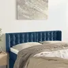Image de vidaXL Hoofdbord met randen 147x16x78/88 cm fluweel donkerblauw3119254
