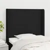 Image de vidaXL Hoofdbord met randen 103x16x118/128 cm stof zwart3119292