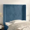 Image de vidaXL Hoofdbord met randen 103x16x118/128 cm fluweel donkerblauw3119346