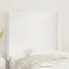Image de vidaXL Hoofdbord met randen 103x16x118/128 cm kunstleer wit3119385