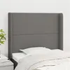 Image de vidaXL Hoofdbord met randen 93x16x118/128 cm stof donkergrijs3119423