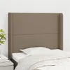 Image de vidaXL Hoofdbord met randen 93x16x118/128 cm stof taupe3119426