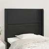 Image de vidaXL Hoofdbord met randen 93x16x118/128 cm kunstleer zwart3119518