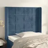 Image de vidaXL Hoofdbord met randen 83x16x118/128 cm fluweel blauw3119614