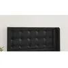 Image de vidaXL Hoofdbord met randen 103x16x118/128 cm kunstleer zwart3119664