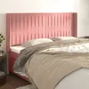 Image de vidaXL Hoofdbord met randen 183x16x118/128 cm fluweel roze3119883