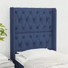 Image de vidaXL Hoofdbord met randen 83x16x118/128 cm stof blauw3119896