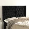 Image de vidaXL Hoofdbord met randen 163x16x118/128 cm fluweel zwart3119972