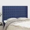 Image de vidaXL Hoofdbord met randen 147x16x118/128 cm stof blauw3120018