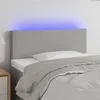 Image de vidaXL Hoofdbord LED 80x5x78/88 cm stof lichtgrijs3121306