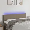 Image de vidaXL Hoofdbord LED 144x5x78/88 cm stof taupe3121334
