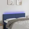 Image de vidaXL Hoofdbord LED 144x5x78/88 cm stof blauw3121336