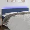 Image de vidaXL Hoofdbord LED 160x5x78/88 cm stof blauw3121344