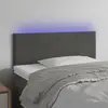 Image de Vidaxl Tête de lit avec LED, Gris Foncé, 80x5x78/88 cm, Velours