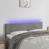 Image de Tête de lit à LED Gris clair 144x5x78 88 cm Velours