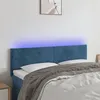 Image de vidaXL Hoofdbord LED 144x5x78/88 cm fluweel donkerblauw3121384