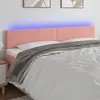 Image de vidaXL Hoofdbord LED 180x5x78/88 cm fluweel roze3121397