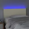 Image de vidaXL Tête de lit à LED Crème 80x5x78/88 cm Similicuir