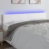 Image de Tête de lit à LED Blanc 180x5x78 88 cm Similicuir