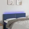 Image de vidaXL Hoofdbord LED 144x5x78/88 cm stof blauw3121476