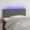 Image de Vidaxl Tête de lit avec LED, Gris foncé, 100x5x78/88 cm, Velours
