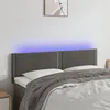 Image de vidaXL Hoofdbord LED 144x5x78/88 cm fluweel donkergrijs3121521
